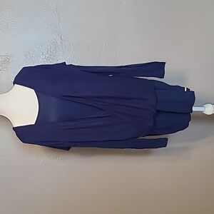 Bench Women's small Long Sleeve Pullover dress with faux wrap top attached NWT